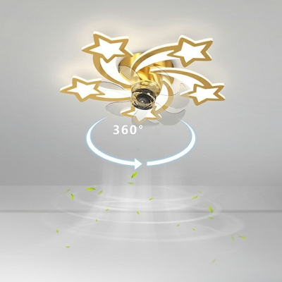 Creative Sputnik Ceiling Fans Minimalism LED Basic for Kid's Room