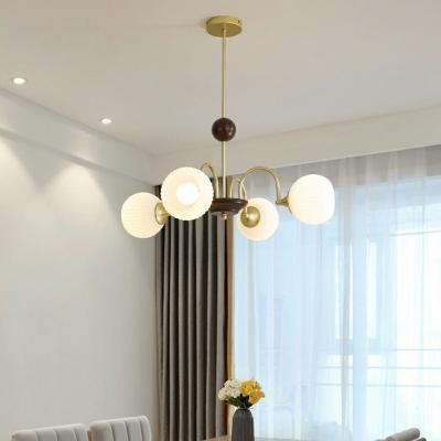 LED Simple Style Pendant Light Contemporary Globular Chandelier
