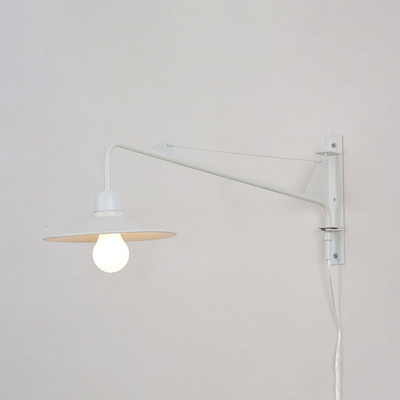 Modern Minimalist Metal Long Pole Wall Lamp in White for Entrance and Bedroom