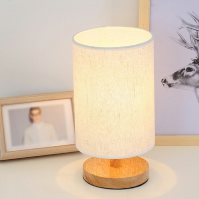 Modern Simple Led Bedroom Bedside Light Wooden Dimmable Desk Lamp