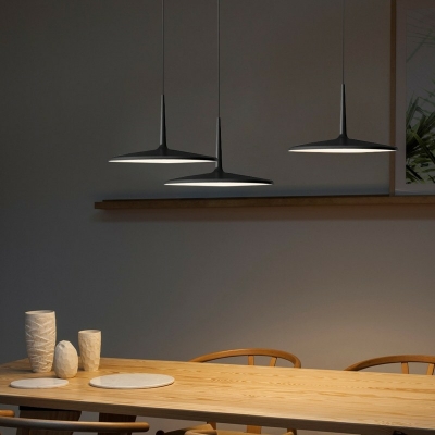 Minimalist Italian Dining Room UFO Design Contemporary Pendant Light in Black