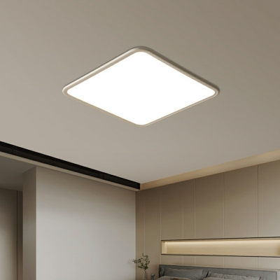 White Acrylic Flush Mount Ceiling Light Fixture Modern for Living Room