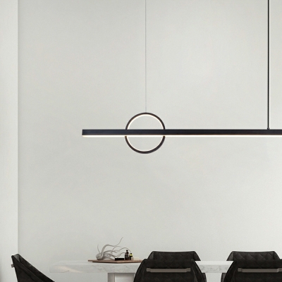 Modern Style Line Shape Chandelier Light Fixture for Dining Room