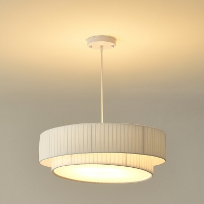 Modern Style Simple Shape 1 Light Fabric Down Lighting Pendant for Living Room