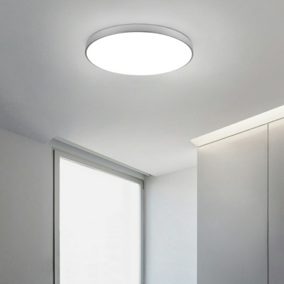 Contemporary Round Shape Metal Flush Ceiling Light for Living Room