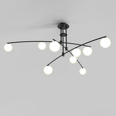 Modern Sputnik Shape Metal Chandelier Pendant Light for Living Room