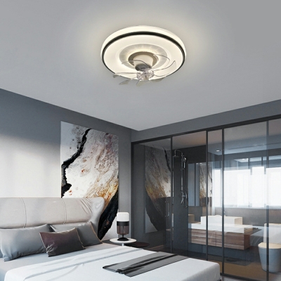 Modern Style Round Shape 2 Lights Acrylic Ceiling Fan Light for Living Room