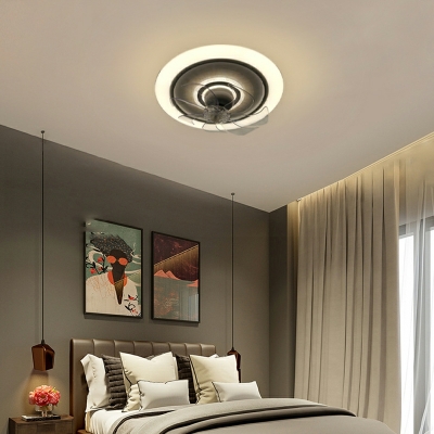 Modern Style Round Shape Acrylic Ceiling Fan Light for Living Room