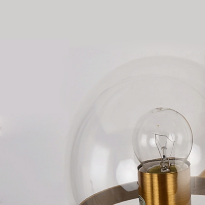 Spherical Industrial Wall Sconce Light Fixture Glass for Living Room