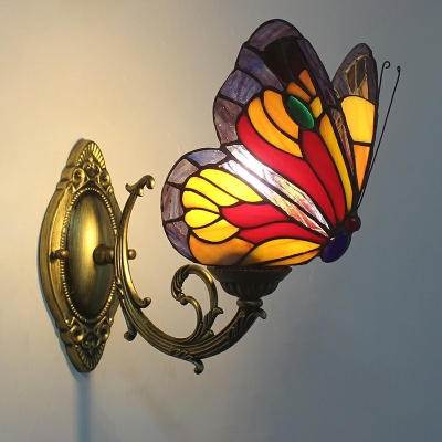 Tiffany Unique Shape Glass Wall Mounted Reading Lights for Washroom