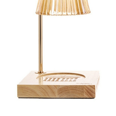 Unique Contemporary Style Cone Shape Glass Table Lamp for Bedroom