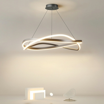 Designer Circular Ring LED Dimmable Chandelier Lighting Fixture for Kitchen