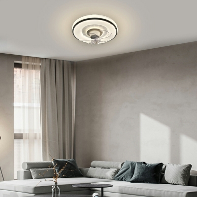 Modern Style Round Shape 2 Lights Acrylic Ceiling Fan Light for Living Room