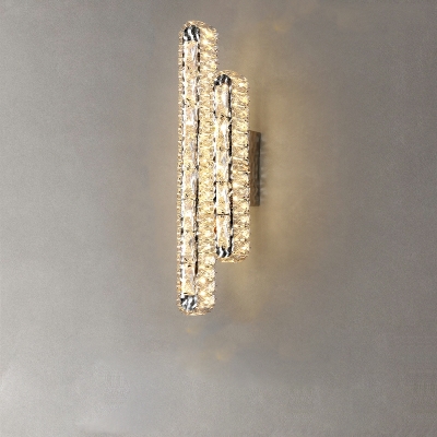 Modern Style Unique Shape Crystal Wall Light Sconce for Living Room