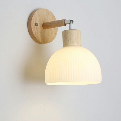 1 Light Modern Style Simple Shape Wood Wall Mounted Light for Living Room