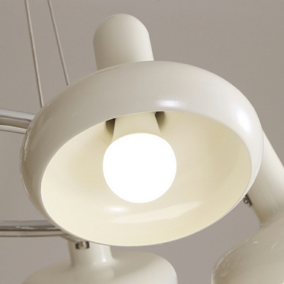 Contemporary Style 4 Lights Island Ceiling Light in White for Dining Room