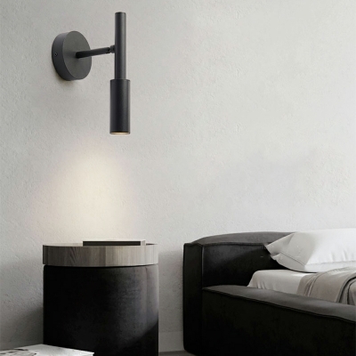 Cylinder Modern Wall Mounted Light Fixture Metal 1 Light for Bed Room