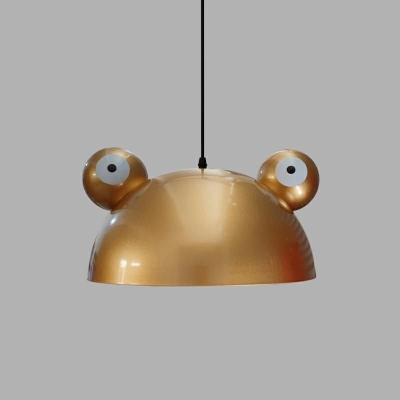 Modern Frog Shape 1 Light Metal Down Lighting Pendant for Kid's Room
