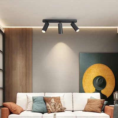 Modern Simple Shape Metal Flush Ceiling Light Fixture for Living Room