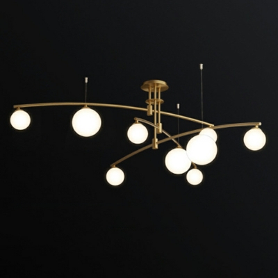 Modern Sputnik Shape Metal Chandelier Pendant Light for Living Room