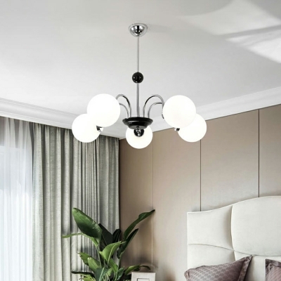 Modern Style Sputnik Shape Glass Chandelier Pendant Light for Living Room