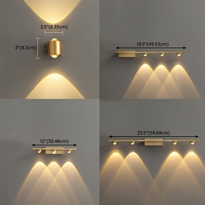 Modern Style Unique Shape Metal Wall Mounted Light for Living Room