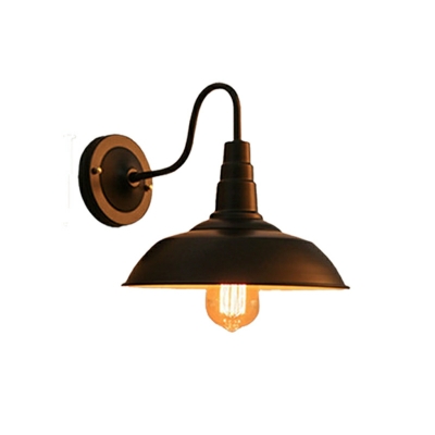 Modern Unique Shape Metal Wall Light Sconce in Black for Living Room