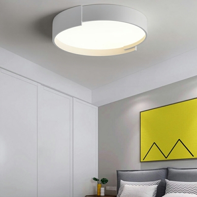 Simple Shape 1 Light Metal Flush Ceiling Light Fixture for Living Room
