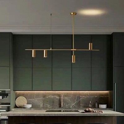 Contemporary Style Cylinder Shape Island Ceiling Light for Dining Room