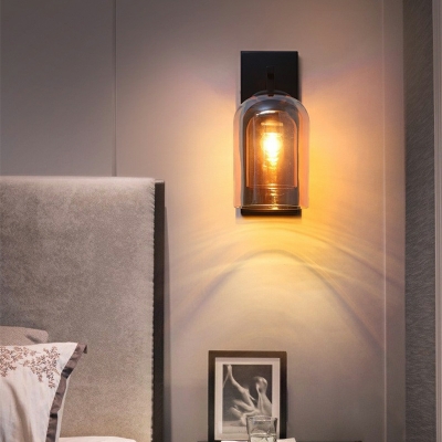 Cylindrical Modern Wall Lighting Fixtures Glass for Bed Room