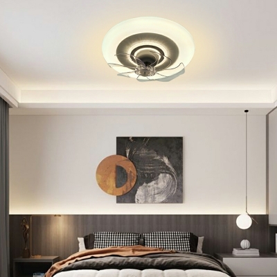 Modern Style Round Shape 2 Lights Ceiling Fan Light for Dining Room