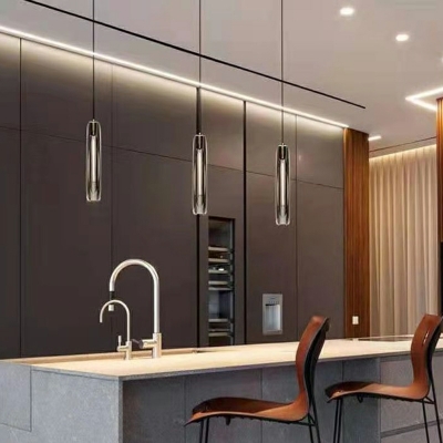 Modern Style Simple Shape 1 Light Crystal Down Lighting Pendant for Living Room