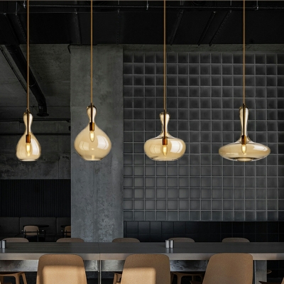 Geometric Pendant Lighting Fixtures Modern Glass for Business Places