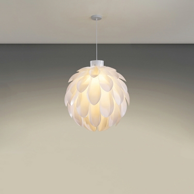 Modern white Hanging ceiling light Acrylic 1-Light for Living Room