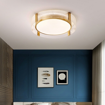 Round Modern Flush Mount Ceiling Lights Glass for Living Room