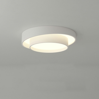 White Flush Mount Light Fixtures Modern Acrylic for Living Room