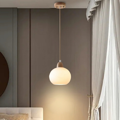 1 Light Modern Glass Simple Hanging Pendant Lights for Dining Room