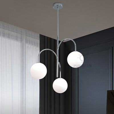 Contemporary Style Globe Shape 3 Lights Hanging Lamp Kit for Dining Room
