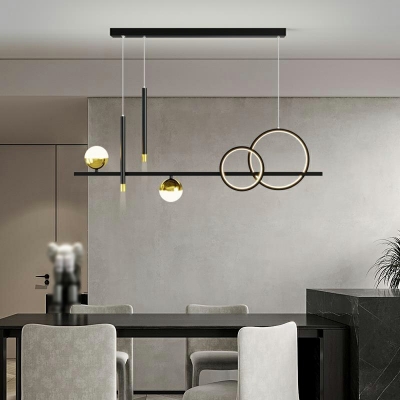 Modern Unique Shape 6 Lights Island Chandelier Lights for Dining Room