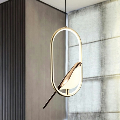Postmodern Silica Gel Shade Ceiling Lamp Geometry Shape for Bedroom