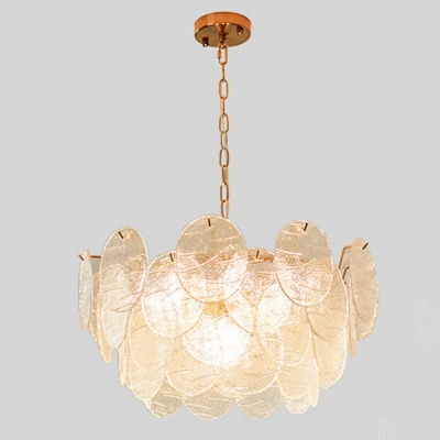 Round Frosted Glass Ultra-Contemporary Chandelier Light Fixtures for Living Room