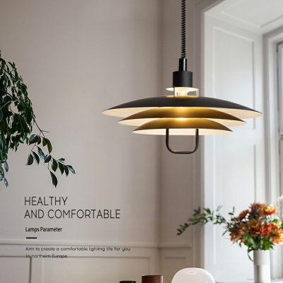 Simple Shape Modern 1 Light Metal Pendant Light Kit for Dining Room
