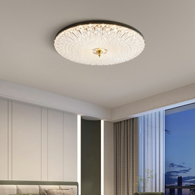 All-copper Flush Mount Ceiling Lights Luxury Traditional Lighting Round for Bedroom