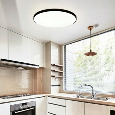 Contemporary Round Shape Metal Flush Ceiling Light for Living Room