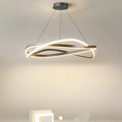 Modern Style Unique Shape LED Metal Ceiling Pendant Light for Dining Room