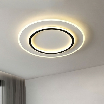 Simple Shape Modern Metal Flush Ceiling Light Fixture for Dining Room