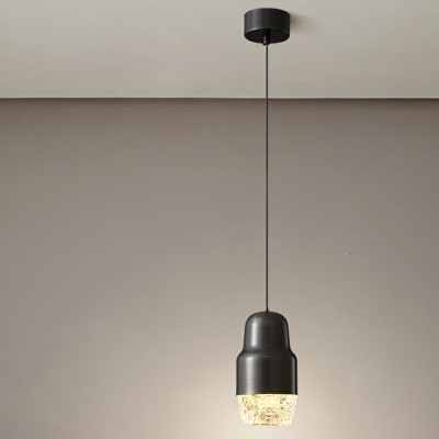 Cylinder Modern Pendant Lighting Fixtures Metallic for Living Room