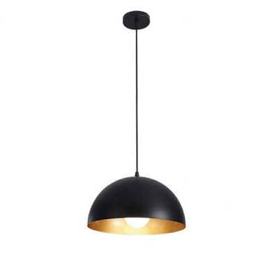 Modern Style Dome Shape 1 Light Metal Suspension Pendant for Dining Room