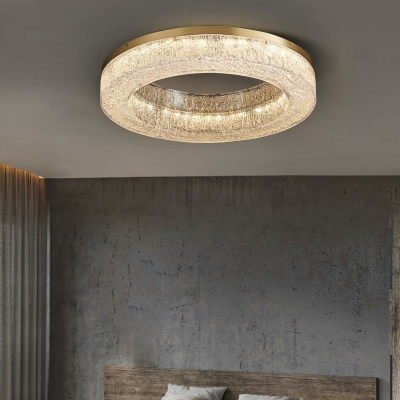 Round Modern Flush Mount Ceiling Light Fixtures Resin for Bed Room