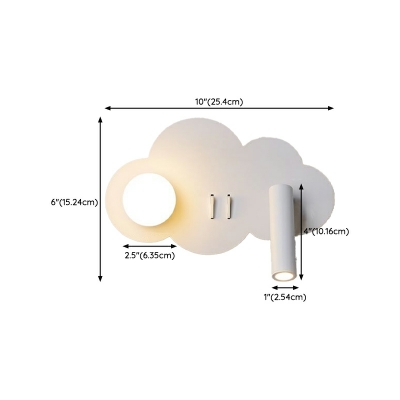 Contemporary Style Cloud Shape 2 LIghts Metal Sconce Light Fixture for Living Room
